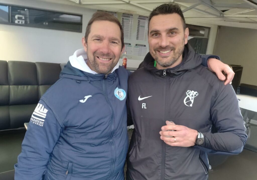 Guillaume Saunier Montaigu Vendée Football et Fabrice Limousin Treize-Septiers. D1.