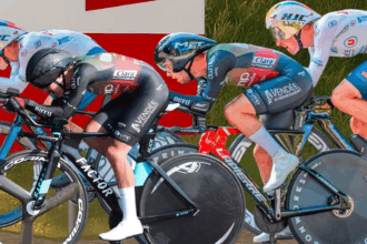 Championnats de France 2025. Contre-la-montre. Les quatre représentants vendéens : Lucas Menanteau, Benjamin Marais, Alexandre Blanchard et Adrien Billet
