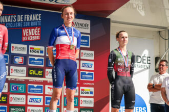 Noémie Abgrall. Troisième contre-la-montre. Championnat de France 2025 aux Herbiers.