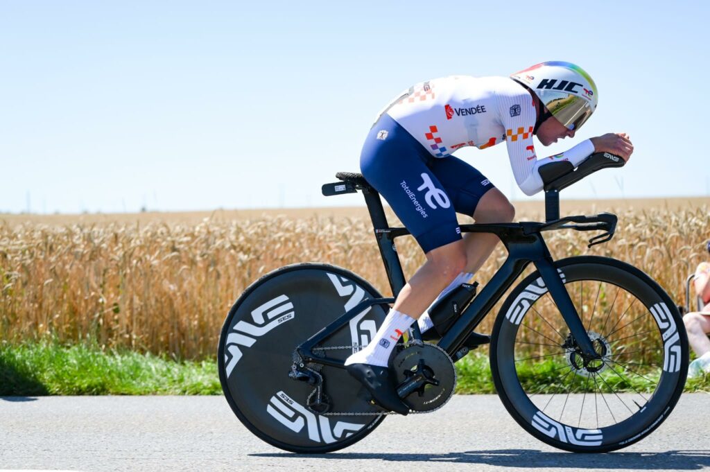 Thomas Gachingard. 22e au contre-la-montre de Caen. Étape 5. Tour de France 2025.