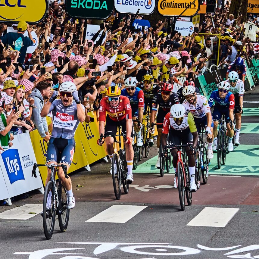 Anthony Turgis. 4e de la première étape. Tour de France 2025. Lille