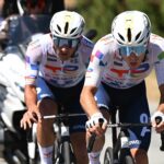 Mathieu Burgaudeau et Mattéo Vercher. Team TotalEnergies. Étape 8. Tour de France 2025.