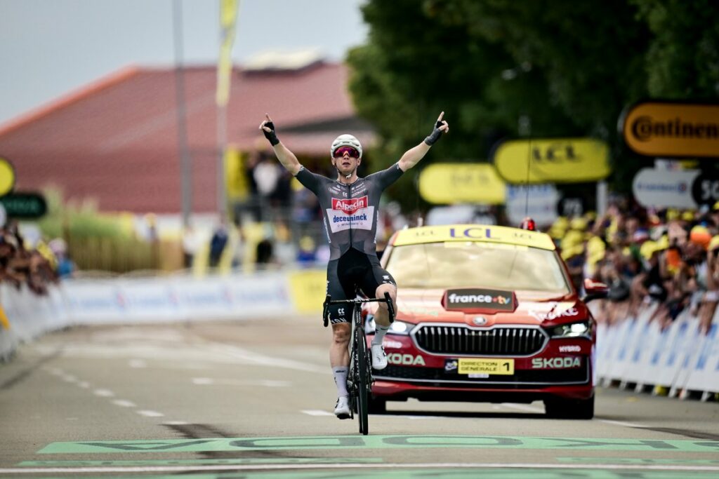 Kaden Groves. Vainqueur en solitaire entre Nantua et Pontarlier. Étape 20.