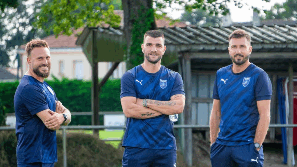 Alexandre Leudière, Charly Charrier et Julien Fradet. Les Sables Vendée Football.
