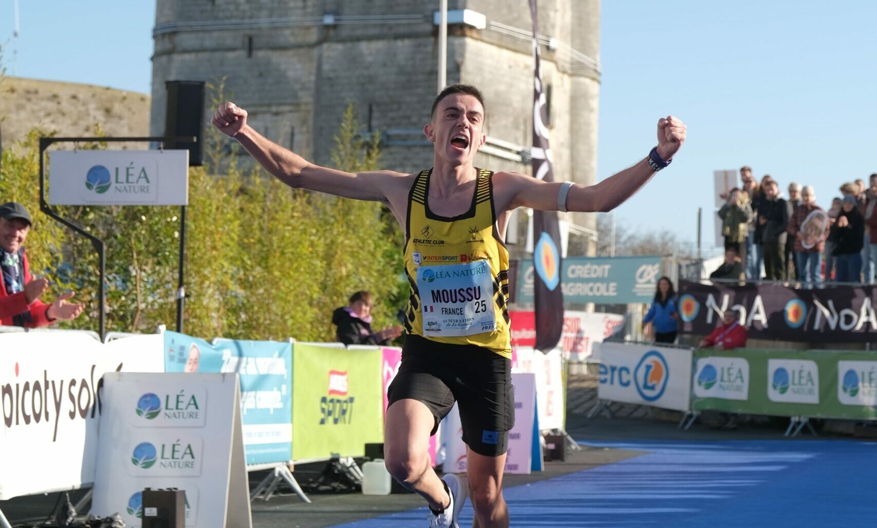Théo Moussu. Marathon de La Rochelle. 7ᵉ au scratch. 3ᵉ français