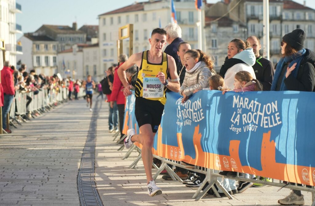 Théo Moussu. Marathon de La Rochelle. 7ᵉ au scratch. 3ᵉ français