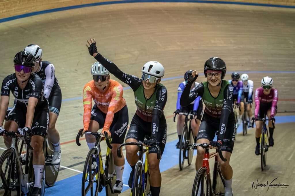 Cyclisme sur piste. Championnats de France. Océane Goergen et Flavie Boulais.